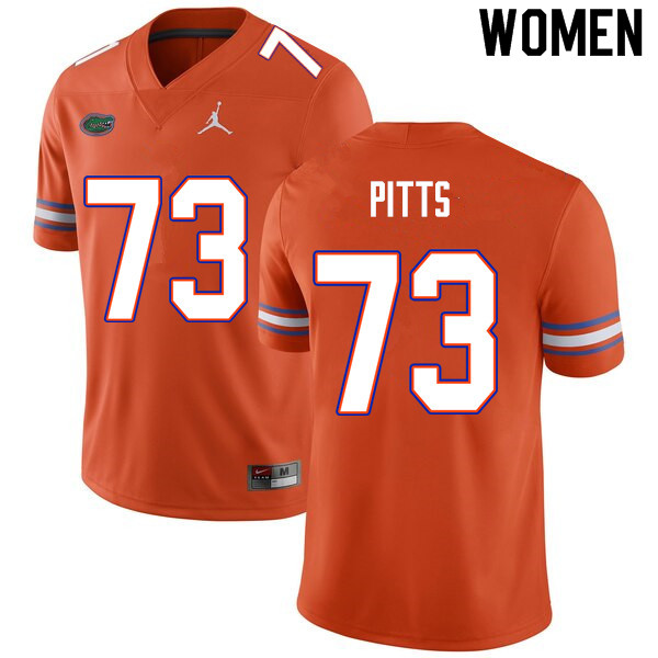 Women #73 Mark Pitts Florida Gators College Football Jerseys Sale-Orange